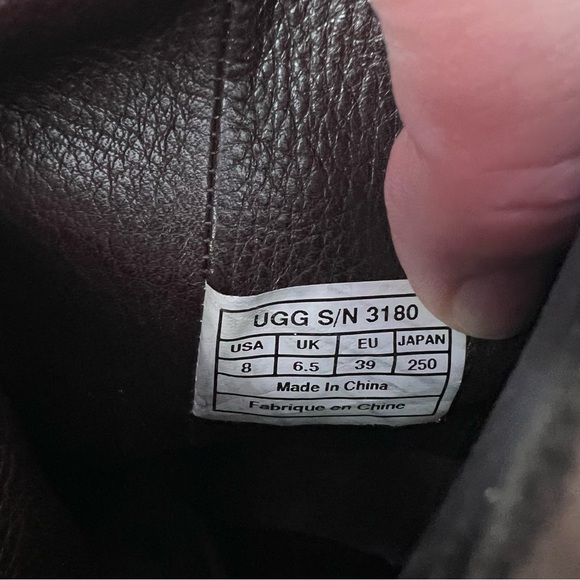 Ugg Annisa Riding Boots Brown Leather Women’s Size 8 - Picture 9 of 11